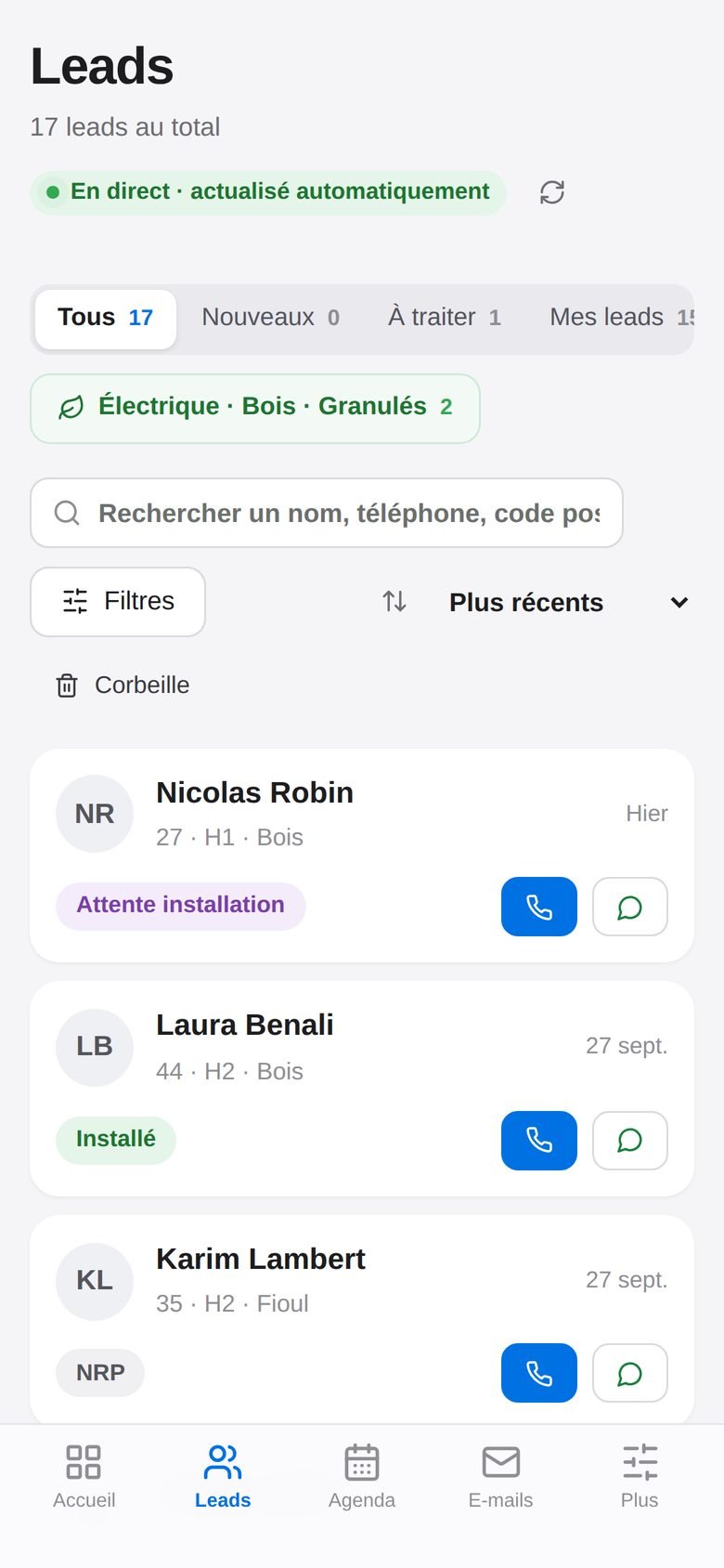 ProsPé sur téléphone